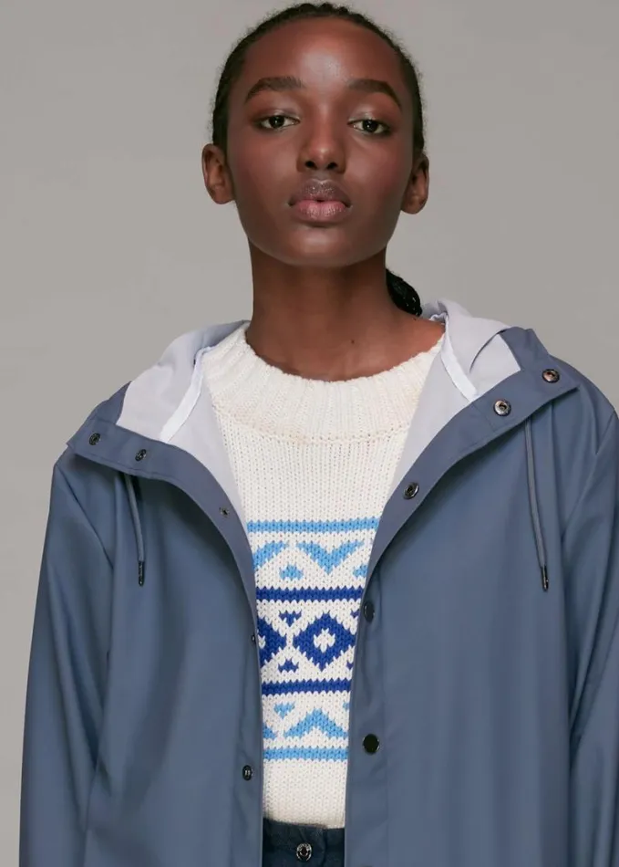 Whistles Rains Jacket Blue Women Coats and Jackets