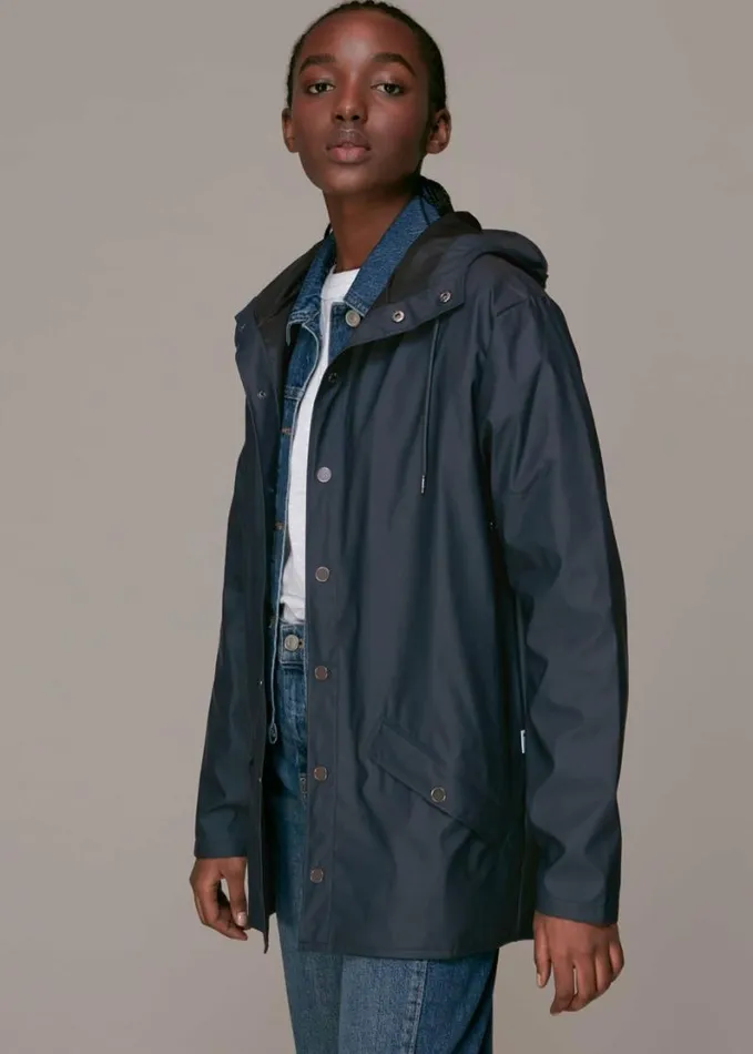Whistles Rains Jacket Navy Women Coats and Jackets