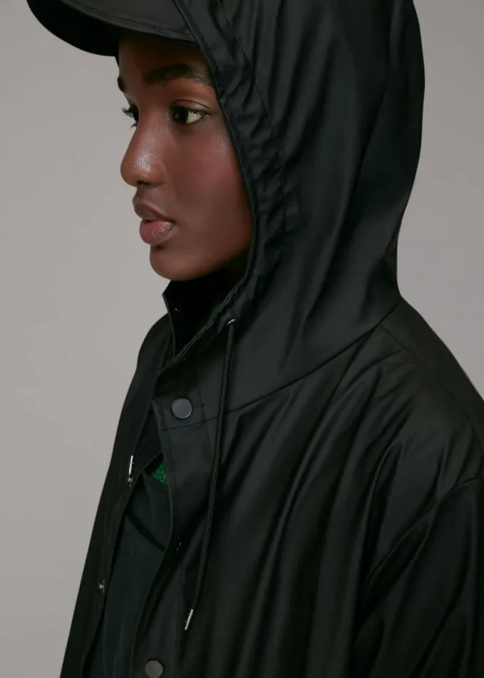 Whistles Rains Long Jacket Black Women Coats and Jackets