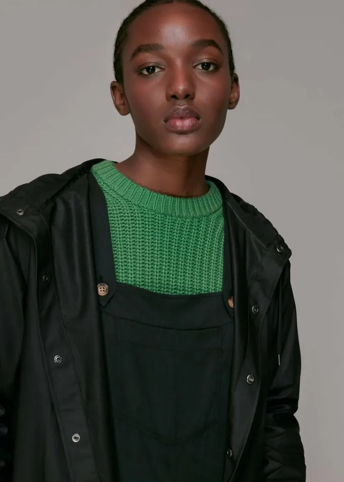 Whistles Rains Long Jacket Black Women Coats and Jackets