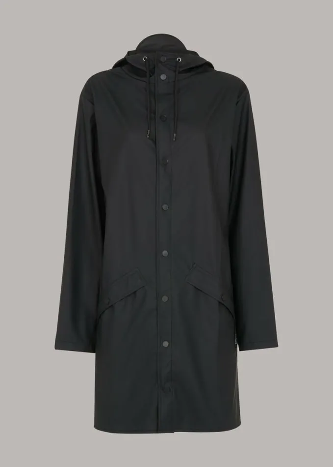 Whistles Rains Long Jacket Black Women Coats and Jackets