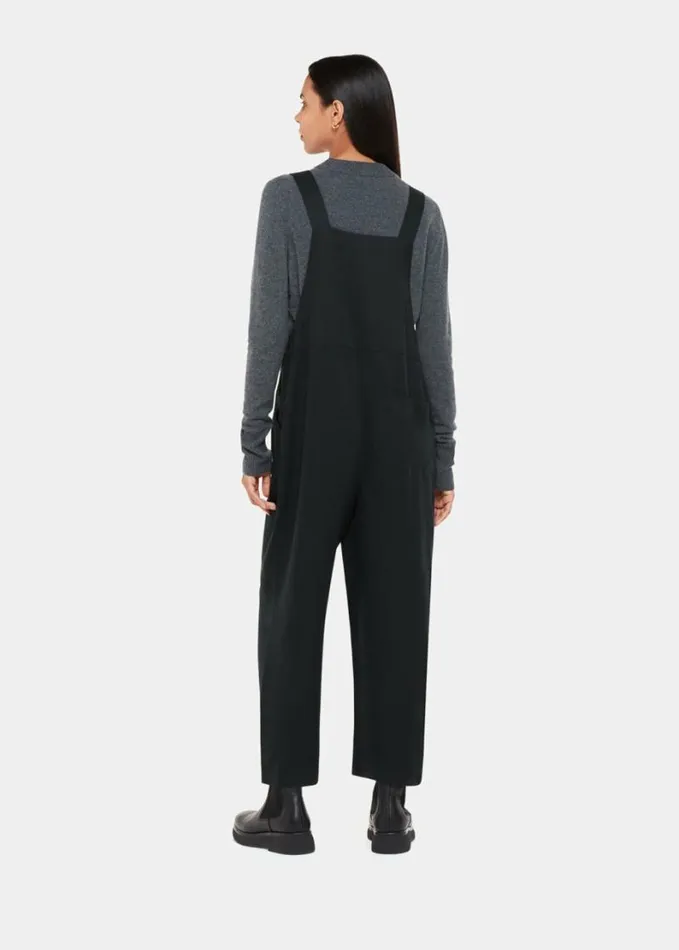Whistles Riley Dungarees Black Women Jumpsuits
