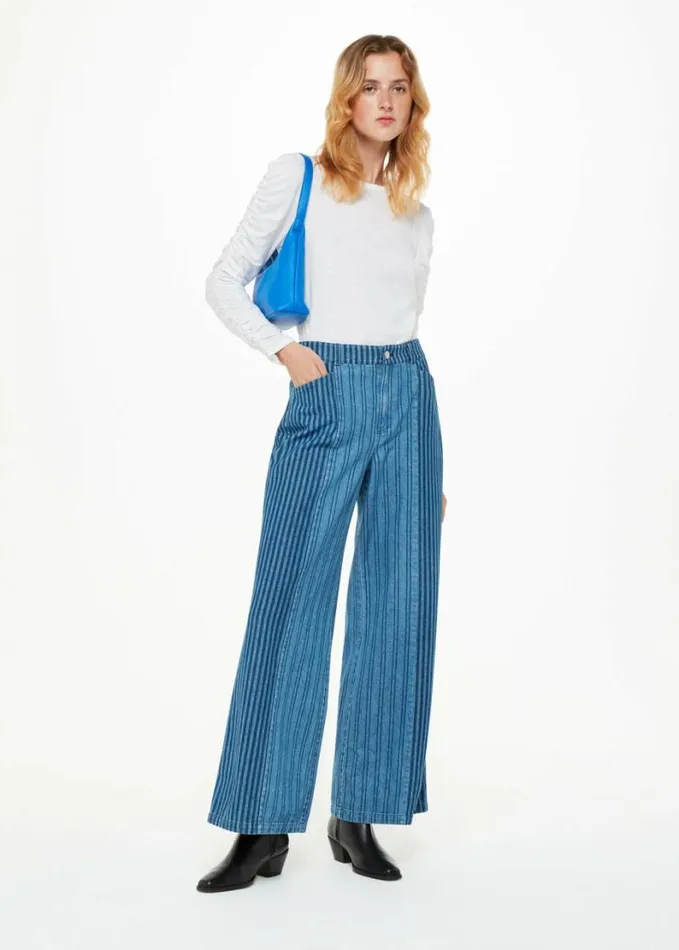 Whistles Ruched Sleeve Top White Women Tops