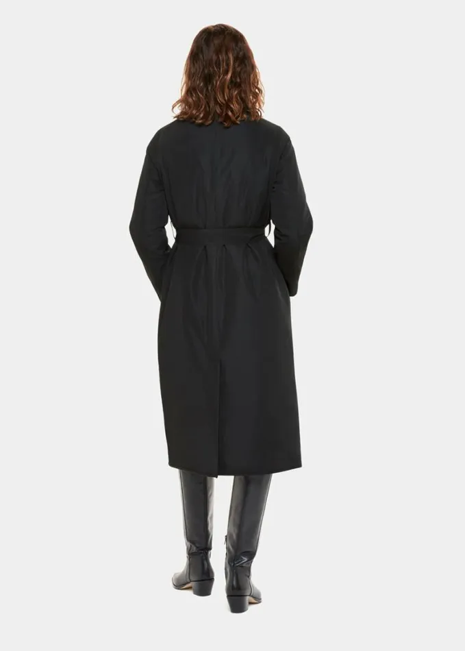 Whistles Senna Padded Mac Black Women Coats and Jackets