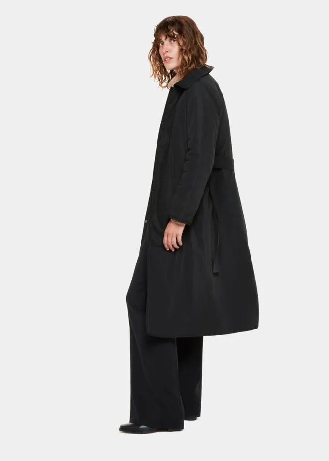 Whistles Senna Padded Mac Black Women Coats and Jackets