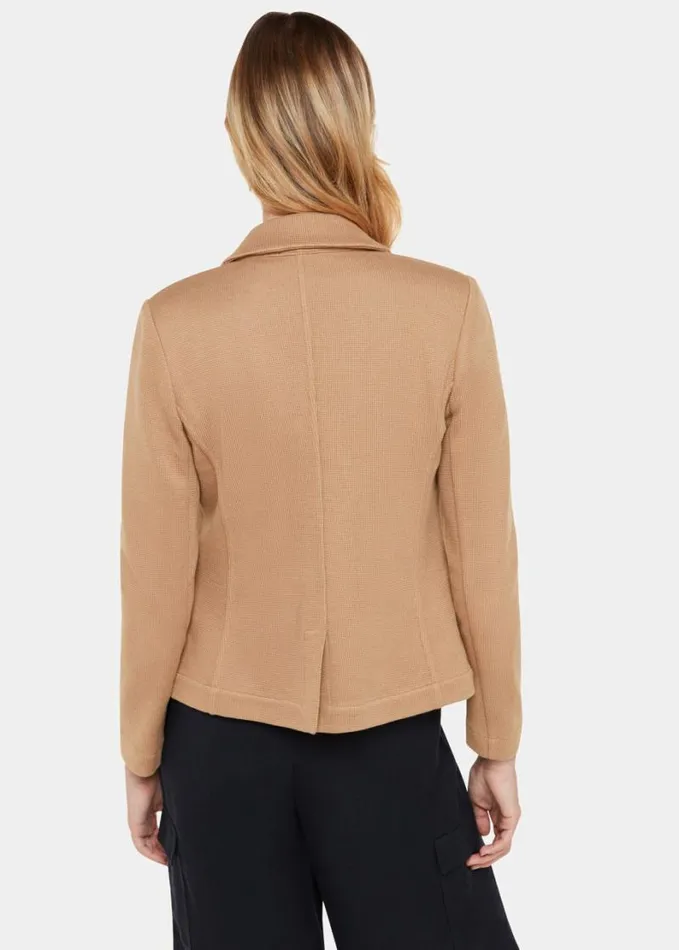 Whistles Slim Jersey Jacket Neutral Women Coats and Jackets