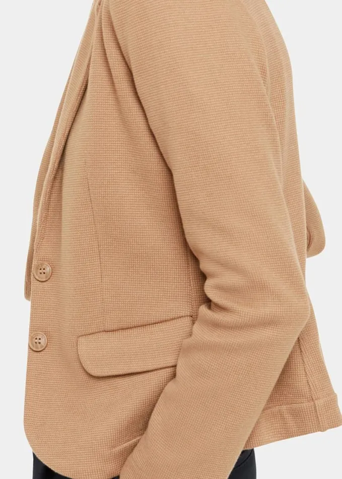 Whistles Slim Jersey Jacket Neutral Women Coats and Jackets