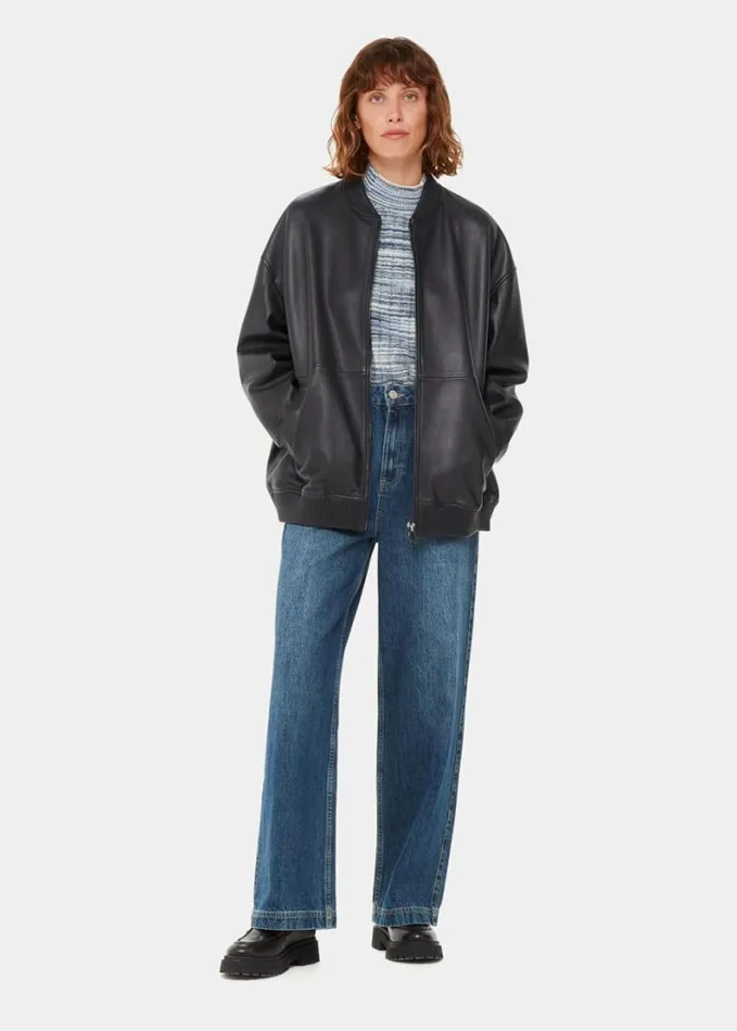 Whistles Space Dye Funnel Neck Bluemulti Women Sweaters and Cashmere