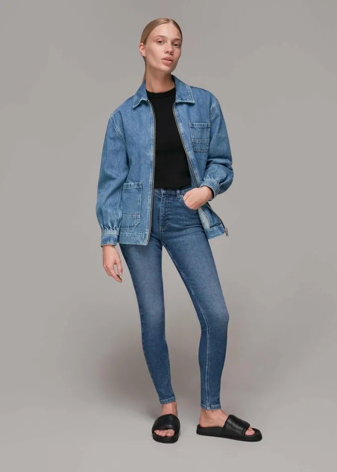 Whistles Stretch Sculpted Skinny Jean Denim Women Jeans