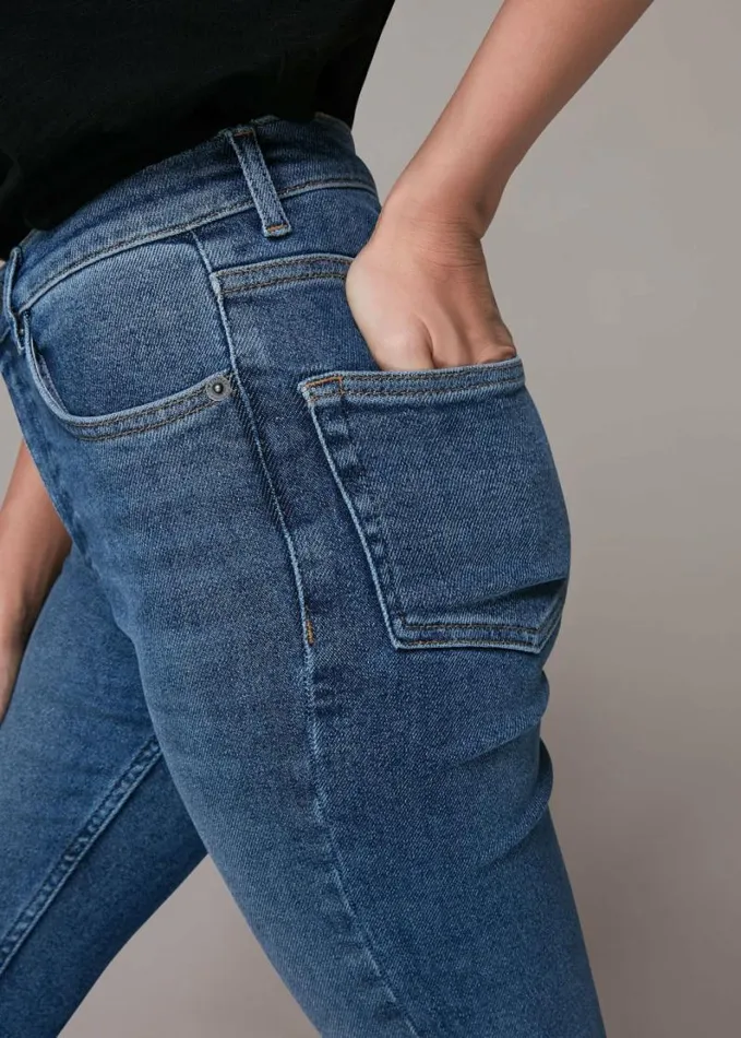 Whistles Stretch Sculpted Skinny Jean Denim Women Jeans