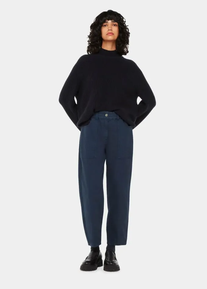 Whistles Tessa Casual Trouser Navy Women Pants