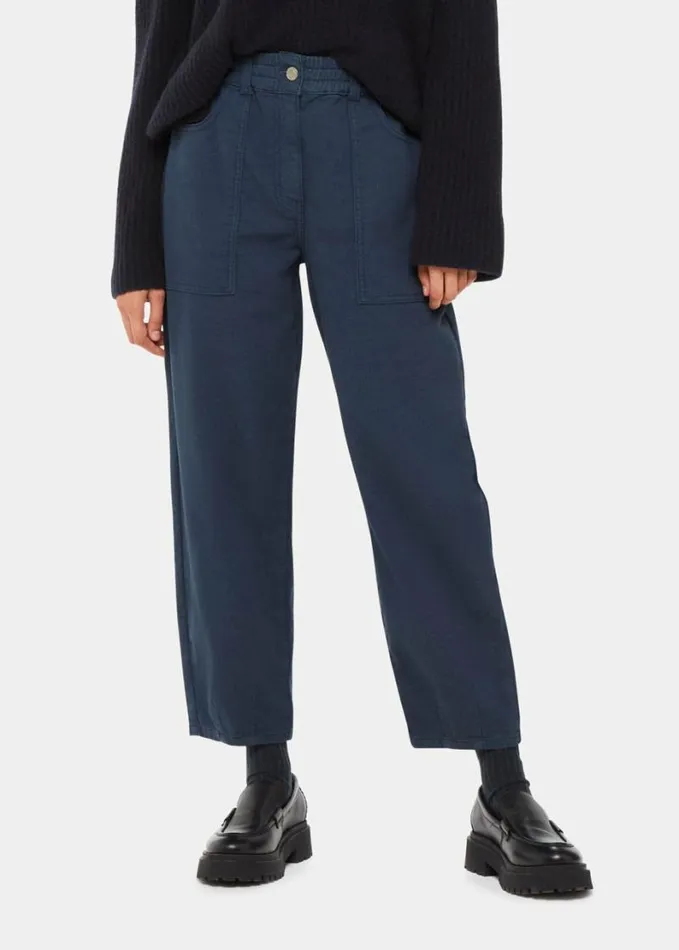 Whistles Tessa Casual Trouser Navy Women Pants