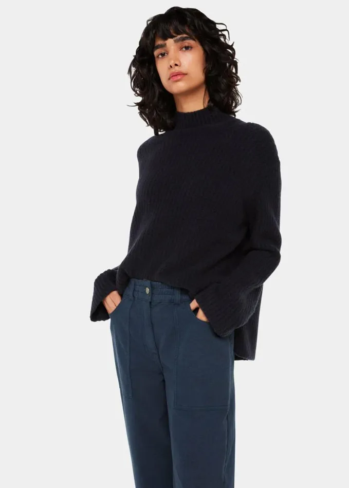 Whistles Tessa Casual Trouser Navy Women Pants