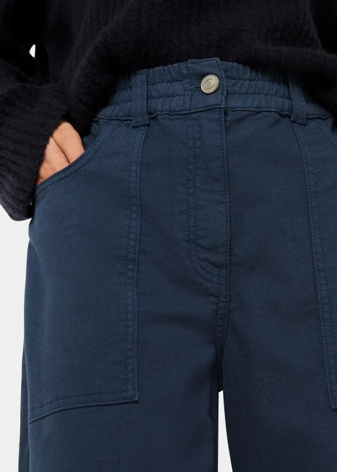 Whistles Tessa Casual Trouser Navy Women Pants
