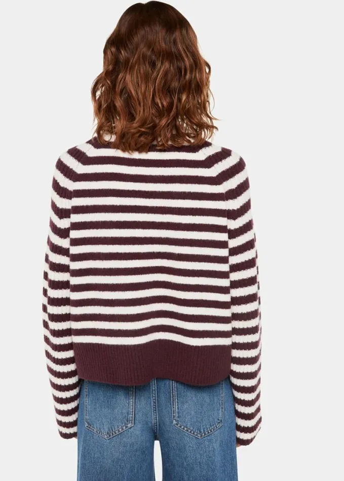 Whistles Wool Mix Stripe Crew Multicolour Women Sweaters and Cashmere