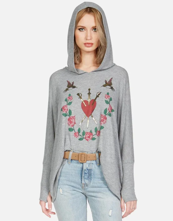 Wilma Garden Of Love Heather Grey Women Lauren Moshi Hoodies