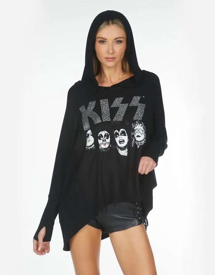 Wilma X Kiss Black Women Lauren Moshi Hoodies