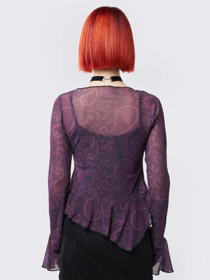 Winona Lace Up Flared Sleeve Top Women Minga London Tops and TShirts Winona Lace Up Flared Sleeve Top Women Minga London Tops and TShirts