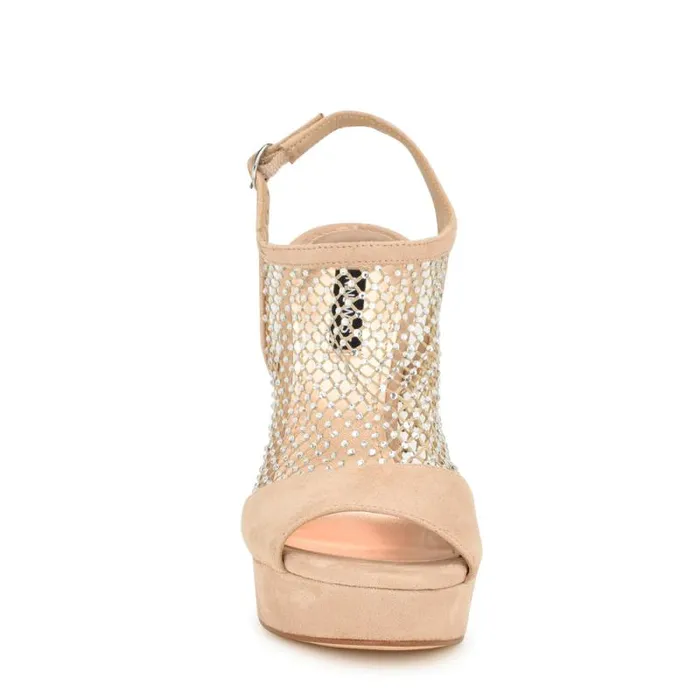 Wohmah Peep Toe Platform Sandals Barely Nude Women Nine West Sandals