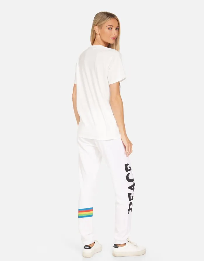 Wolf Rainbow Peace Skull Milk Women Lauren Moshi Short Sleeve