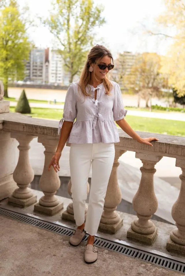 Women039s Clothing Blouses Easy Clothes Lilac Gingham Myral Blouse