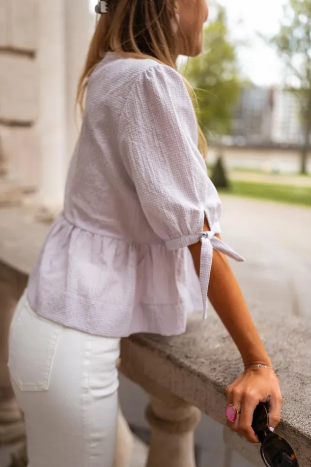 Women039s Clothing Blouses Easy Clothes Lilac Gingham Myral Blouse