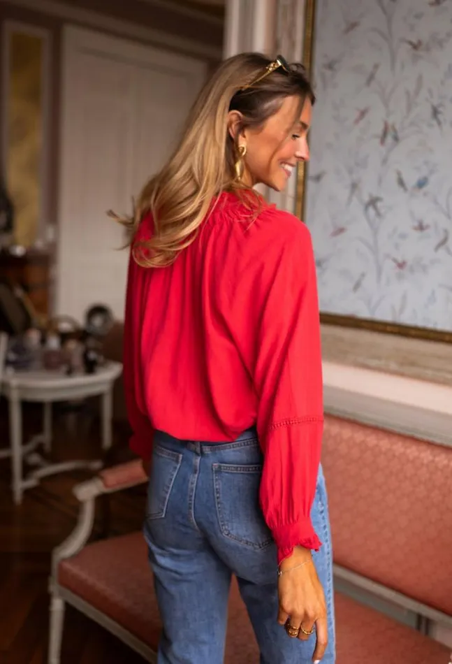 Women039s Clothing Blouses Easy Clothes Red Gabin Blouse