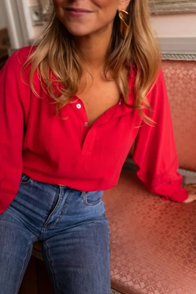 Women039s Clothing Blouses Easy Clothes Red Gabin Blouse