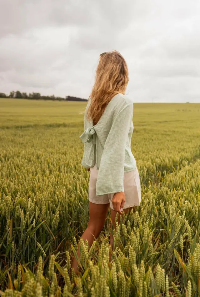 Women039s Clothing Blouses Easy Clothes Sea Green Meda Blouse Women039s Clothing Blouses Easy Clothes Sea Green Meda Blouse