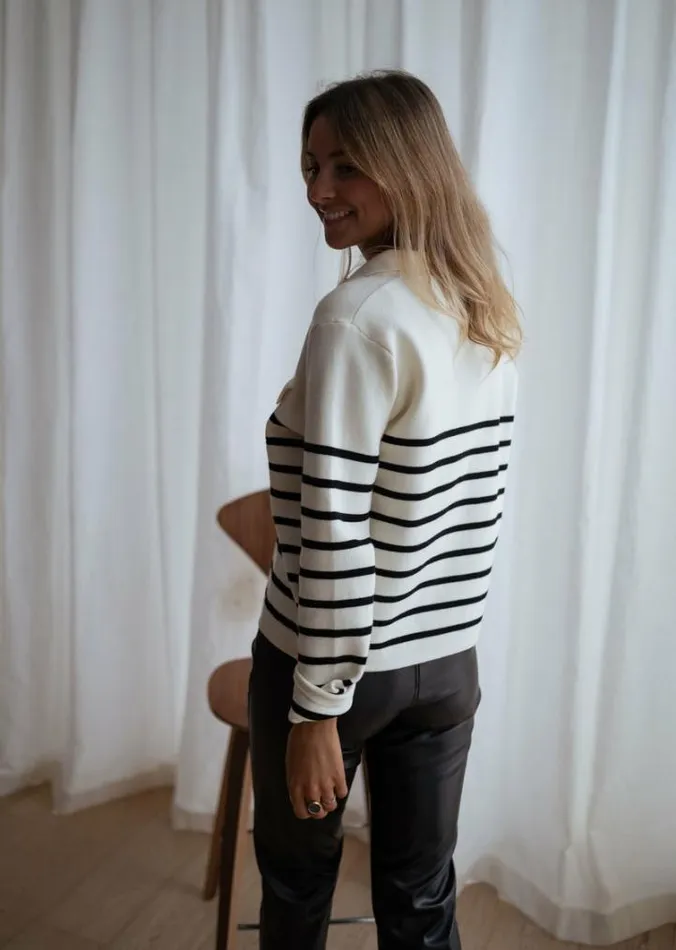 Women039s Clothing Cardigans Easy Clothes Striped Danie Cardigan
