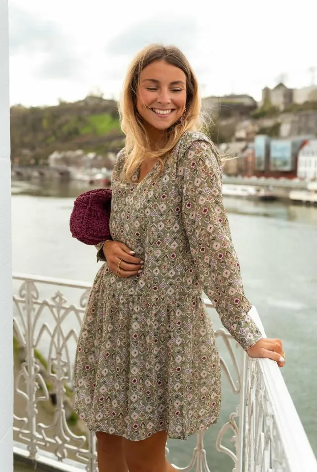 Women039s Clothing Dresses Easy Clothes Green Patterned Stella Dress