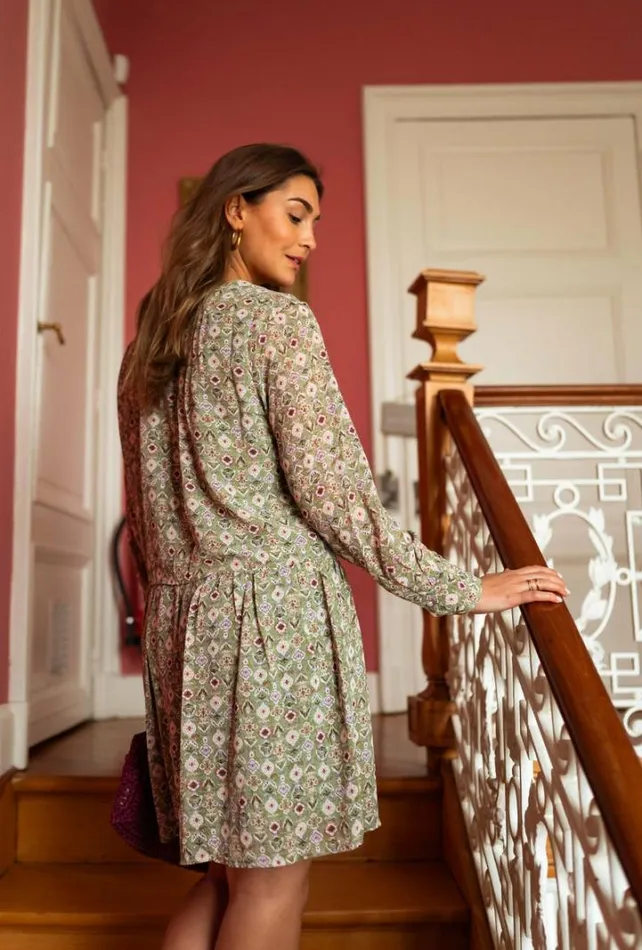 Women039s Clothing Dresses Easy Clothes Green Patterned Stella Dress