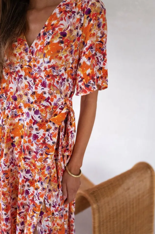 Women039s Clothing Dresses Easy Clothes Orange Floral Asma Dress Women039s Clothing Dresses Easy Clothes Orange Floral Asma Dress