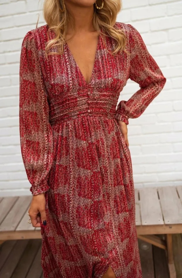 Women039s Clothing Dresses Easy Clothes Red Patterned Stacy Dress