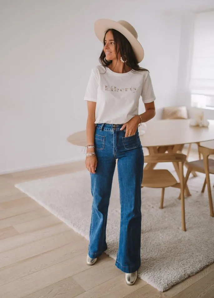 Women039s Clothing Pants and Jeans Easy Clothes Middle Blue Hugues Jeans Middle Blue