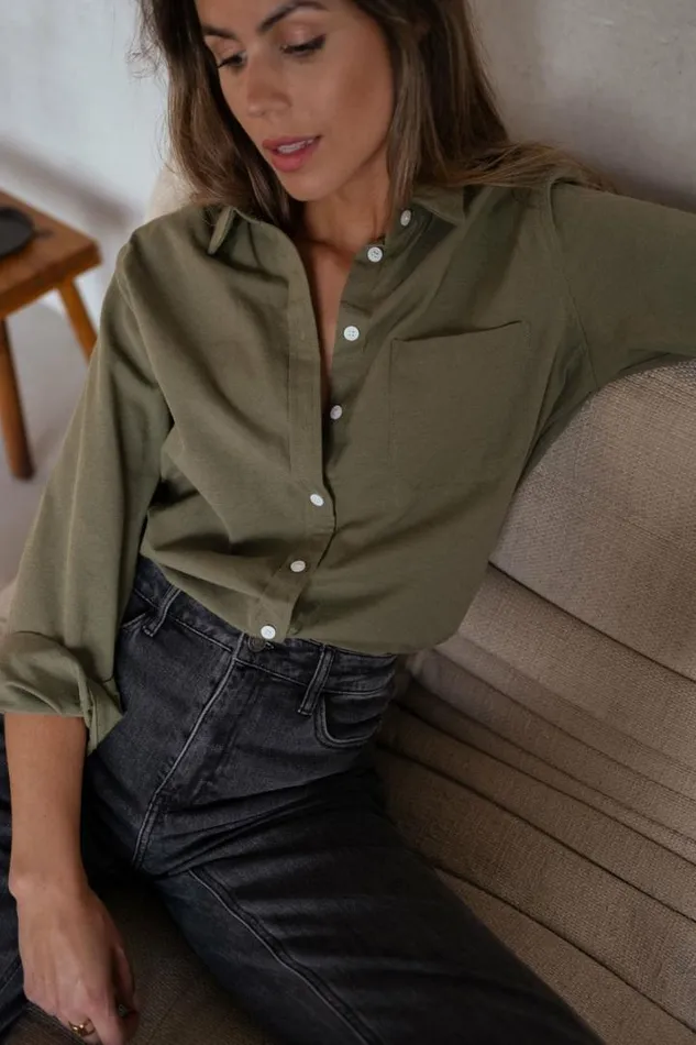 Women039s Clothing Shirts Easy Clothes Khaki Kloe Shirt Khaki Women039s Clothing Shirts Easy Clothes Khaki Kloe Shirt Khaki