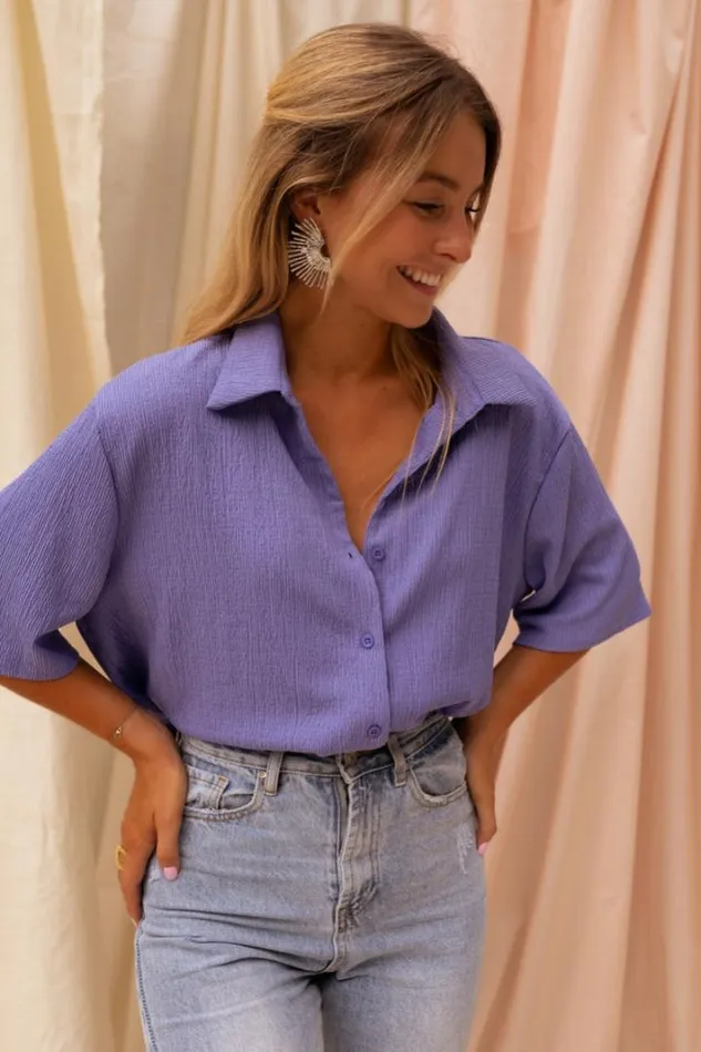 Women039s Clothing Shirts Easy Clothes Purple Bekki Shirt
