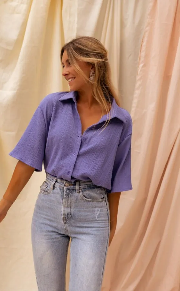 Women039s Clothing Shirts Easy Clothes Purple Bekki Shirt