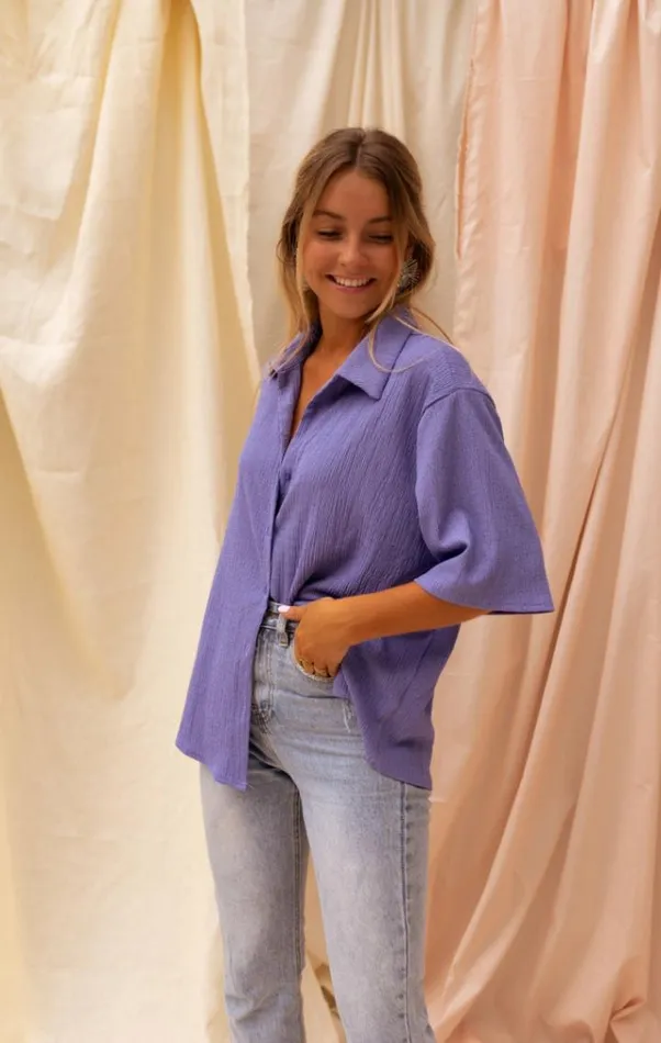 Women039s Clothing Shirts Easy Clothes Purple Bekki Shirt