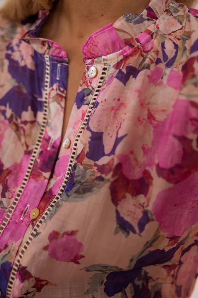 Women039s Clothing Shirts Easy Clothes Purple Floral Rory Shirt