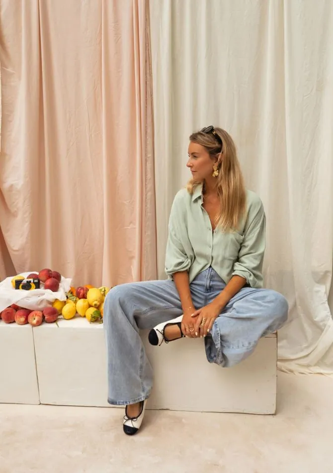 Women039s Clothing Shirts Easy Clothes Sea Green Linen Blanca Shirt Sea Green Women039s Clothing Shirts Easy Clothes Sea Green Linen Blanca Shirt Sea Green