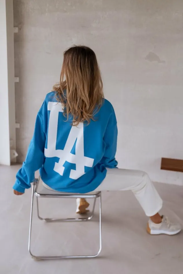 Women039s Clothing Sweaters Easy Clothes Blue Los Angeles Sweater Blue