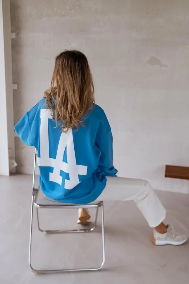 Women039s Clothing Sweaters Easy Clothes Blue Los Angeles Sweater Blue