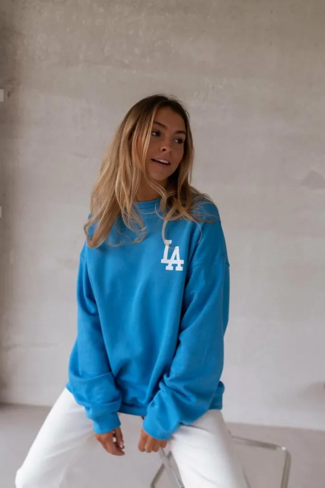 Women039s Clothing Sweaters Easy Clothes Blue Los Angeles Sweater Blue