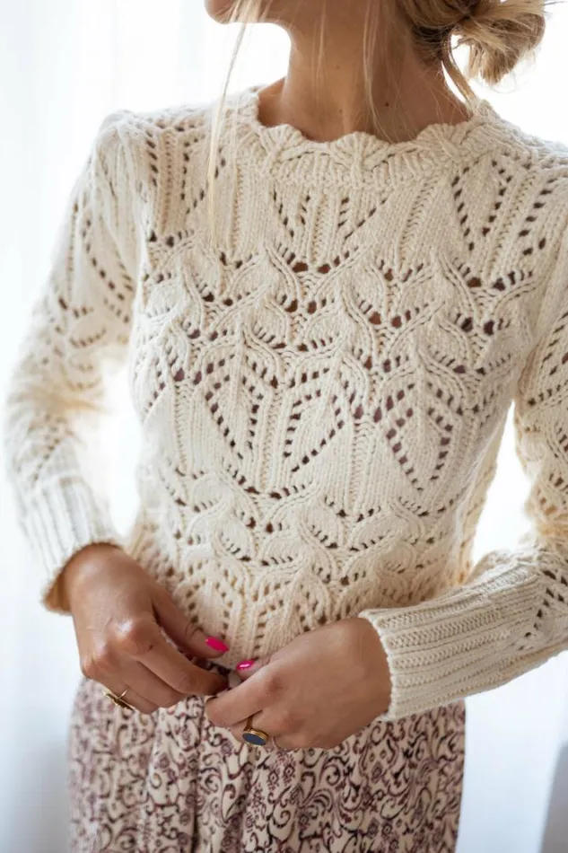 Women039s Clothing Sweaters Easy Clothes Ecru Lenou Sweater