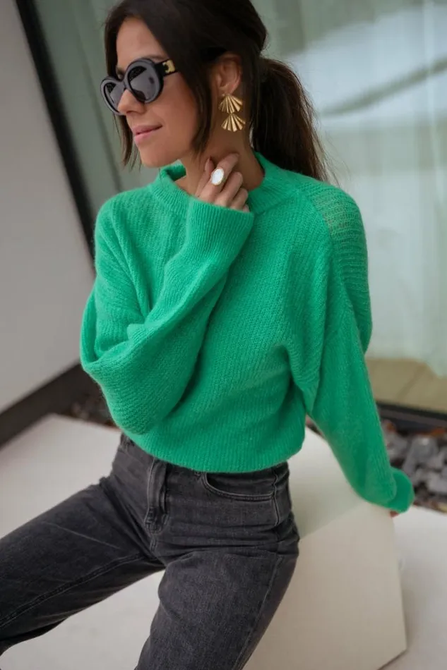Women039s Clothing Sweaters Easy Clothes Green Bolla Sweater Green