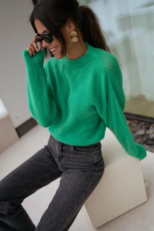 Women039s Clothing Sweaters Easy Clothes Green Bolla Sweater Green
