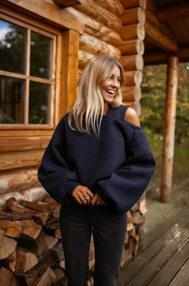 Women039s Clothing Sweaters Easy Clothes Midnight Blue Talie Sweater