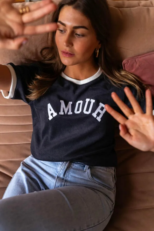 Women039s Clothing Tshirts Easy Clothes Dark Blue Terry Amilo TShirt