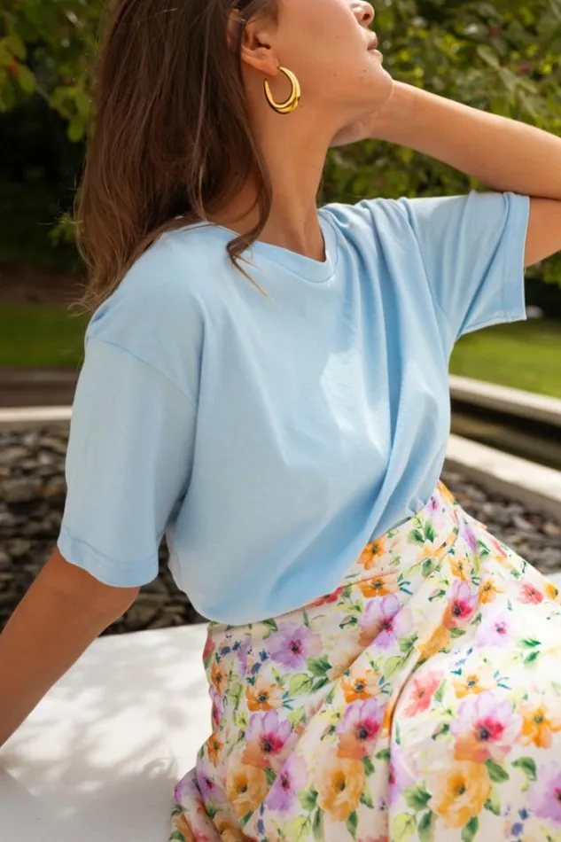Women039s Clothing Tshirts Easy Clothes Sky Blue Nilo TShirt Women039s Clothing Tshirts Easy Clothes Sky Blue Nilo TShirt